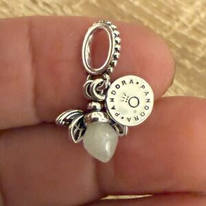 Pandora Silver Charm with White Accent
